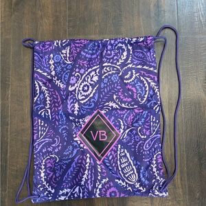 Vera Bradley Drawstring Backsack Paisley Amethyst
